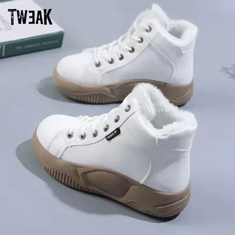 TweakTWEAK女鞋冬季新款加绒加厚高帮雪地靴百搭休闲小白鞋女潮图片