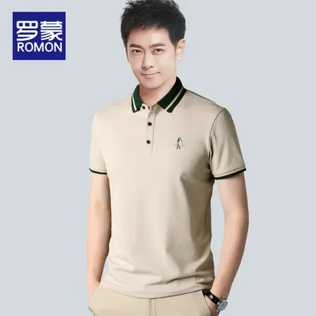 罗蒙Polo衫短袖男士2022夏季新款男装商务休闲翻领t恤男休闲上衣图片