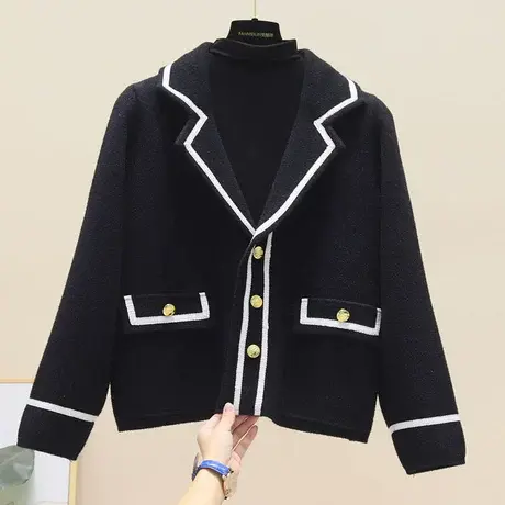 小香风外套女春秋2023新款法式小个子针织西装港味时尚百搭短款潮商品大图