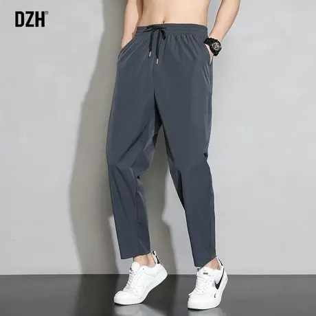 男士冰丝休闲裤男夏季款薄款速干九分裤束脚裤子2023年新款空调裤商品大图