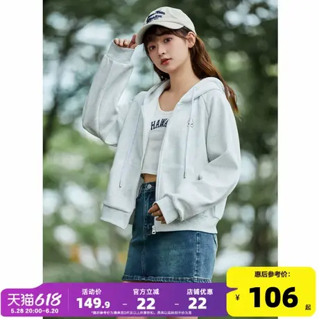 唐狮2025年秋冬外套女新款宽松短款卫衣女爆款小熊连帽上衣pc商品大图
