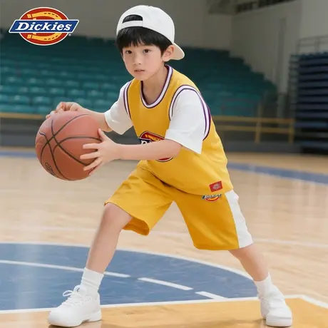 Dickies童装男童篮球服套装儿童凉感速干运动服男孩夏季两件套潮A商品大图