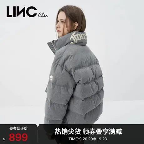 LINCCHIC金羽杰羽绒服女朋克学院风短款羽绒服女冬季Y22801351商品大图