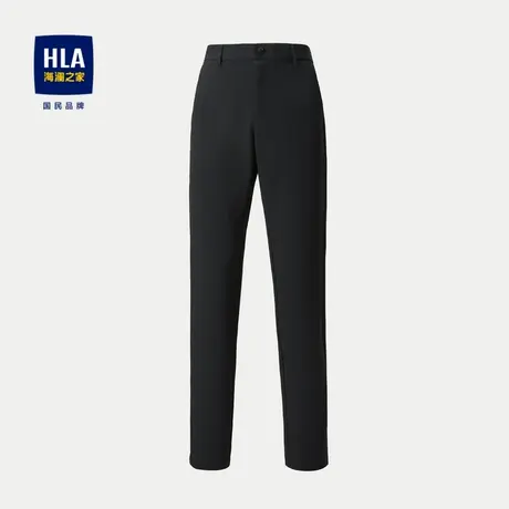 HLA/海澜之家六维弹力休闲裤2023秋季新款直筒商务通勤纯色裤子男商品大图