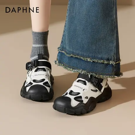 达芙妮运动凉鞋女2026新款春季镂空透气户外爬山休闲轻便老爹鞋图片