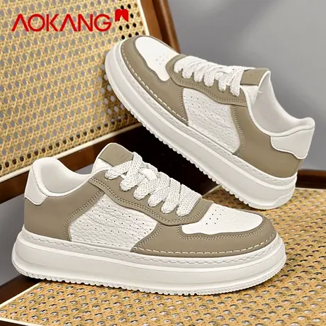 奥康男鞋2026新款春季休闲百搭板鞋轻便透气男款软底运动小白鞋潮图片