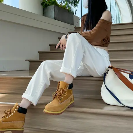 白色高腰牛仔裤女2024年秋冬新款直筒宽松加绒加厚九分哈伦老爹裤图片