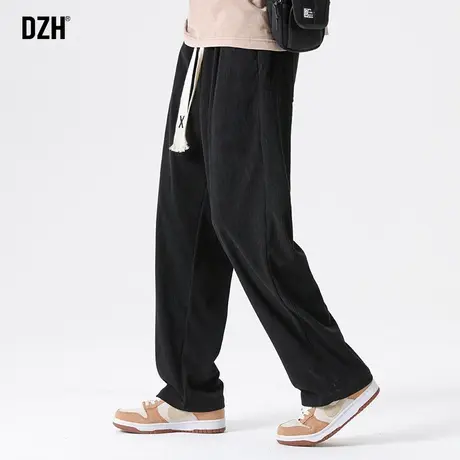 男生灯芯绒男裤潮牌休闲裤秋冬新款宽松直筒裤子男2023新款直筒裤商品大图