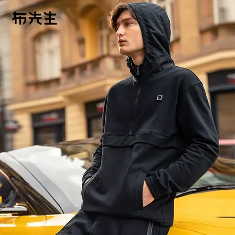 MrBu布先生微廓形时尚连帽运动卫衣男秋冬潮流青年装KT01937商品大图