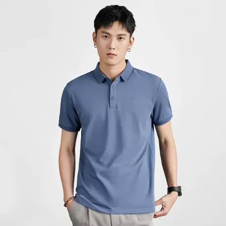 男士短袖Polo衫春夏新款商务高端简约男装上衣修身有领t恤男潮牌图片