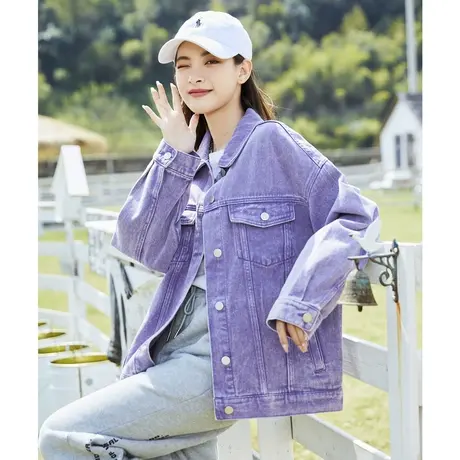 唐狮秋装新款女牛仔外套短款设计感上衣宽松春秋季衣服女ins潮流图片