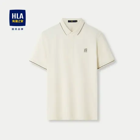 HLA/海澜之家冰感科技棉凉感POLO衫2024春夏新款防晒透气短袖男图片