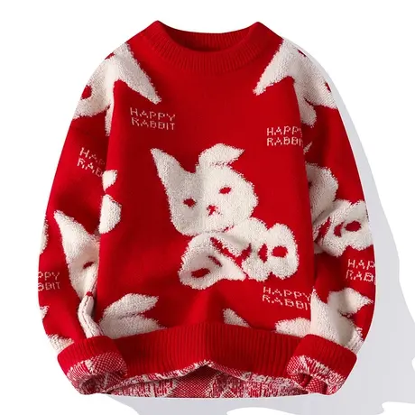 2023本命年兔年厚款毛衣男女潮流百搭时尚青年潮牌针织衫网红线衣商品大图
