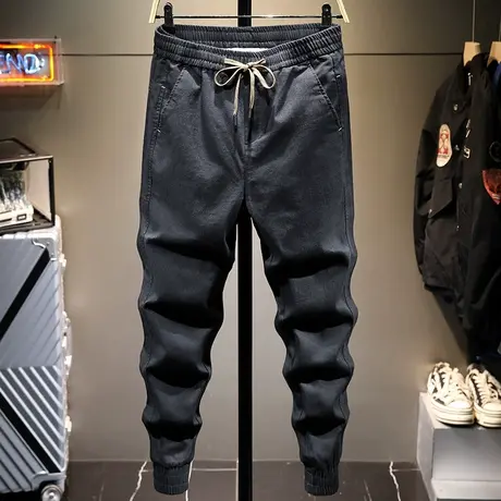 香港潮牌休闲裤男秋季新款士韩版潮流宽松束脚裤子男运动裤小脚裤商品大图