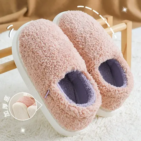 2023新款高级感棉拖鞋女包跟冬季室内居家情侣保暖毛绒可外穿棉鞋商品大图
