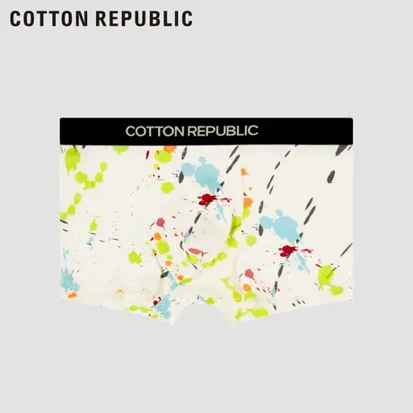 Cotton Republic/棉花共和国2022春夏男士莫代尔白色印花情侣款图片