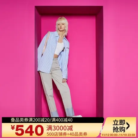 Juicy Couture橘滋2023新款慵懒空间撞色刺绣女休闲长裤商品大图