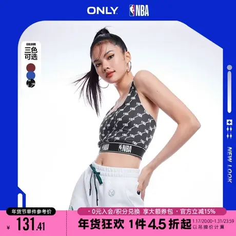 ONLY2023冬季新款NBA联名款松紧运动短款背心T恤女|123103002商品大图