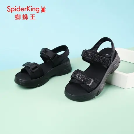 蜘蛛王断码清仓正品凉鞋女2024夏商场新款魔术贴休闲沙滩轻便厚底商品大图