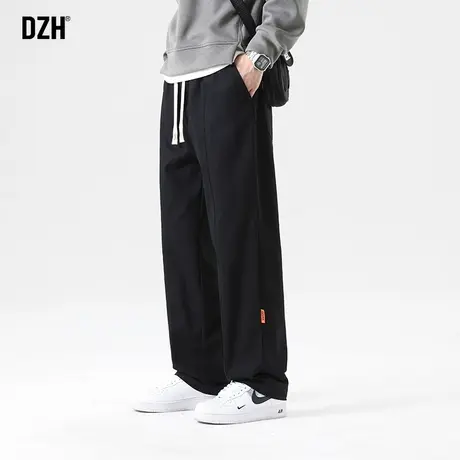 男士黑色裤子男秋季宽松潮牌2023年新款休闲裤直筒阔腿裤百搭长裤图片