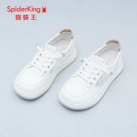 SPIDER KING/蜘蛛王休闲板鞋女真皮2025夏商场新款百搭网面小白鞋图片