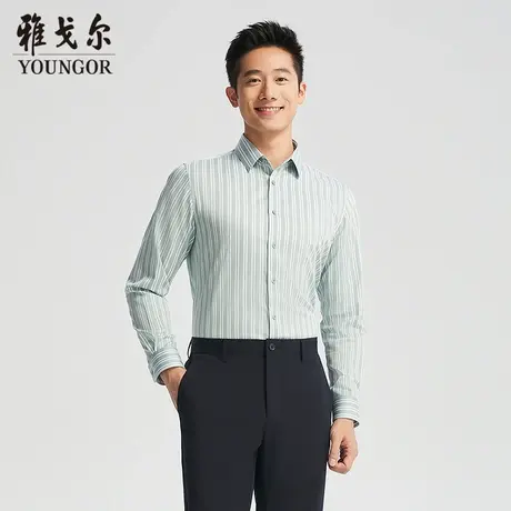 【商场同款】雅戈尔男士长袖衬衫春季新款官方商务休闲长袖衬衫男图片