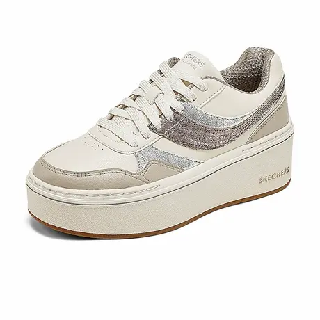 Skechers斯凯奇2025新款夏季女板鞋厚底增高帆布鞋休闲鞋时尚百搭商品大图