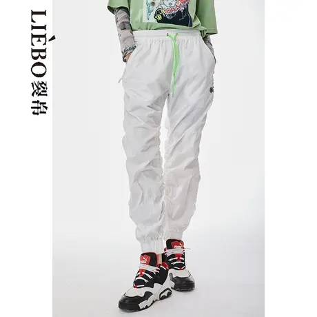 裂帛LIEBOFeng商场同款2023年春夏国潮刺绣轻运动抽绳长裤休闲裤图片