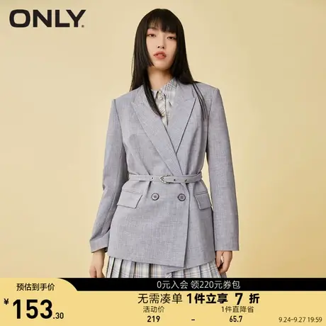 ONLY奥莱夏季时尚简约气质通勤风纯色直筒显瘦西装外套女商品大图