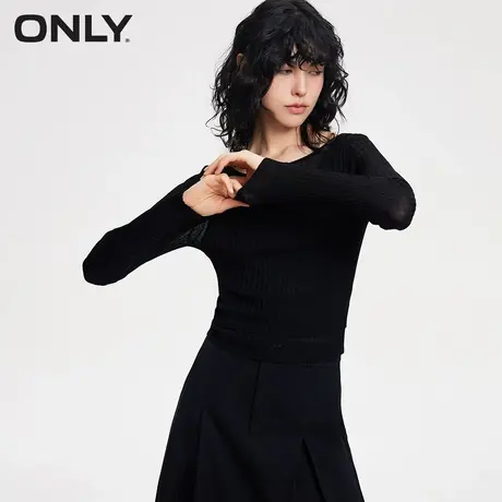 【ONLY奥莱清仓】秋季时尚简约修身显瘦假两件针织衫女图片