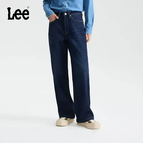 【张凌赫代言】Lee25冬新428懒懒裤舒适直脚加厚加绒女保暖牛仔裤图片
