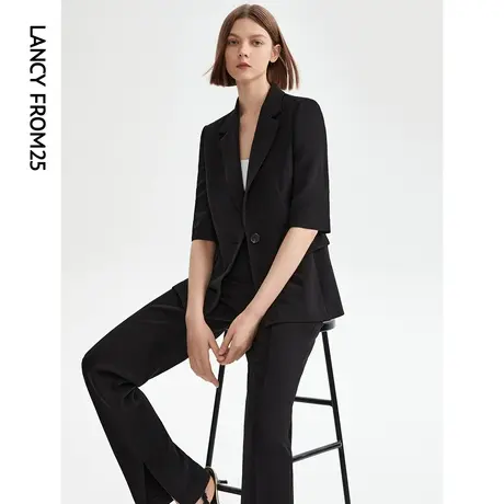 朗姿职业气质高级感薄款商务西服上衣外套女士2023年夏季新款西装图片