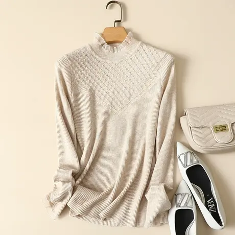 清仓！半高领毛衣套头打底衫女秋季新款内搭爆款百搭洋气针织衫女商品大图