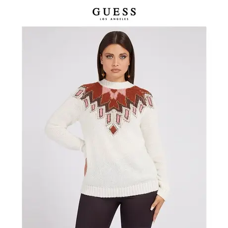 GUESS 意大利女士保暖时尚圆领舒适圆领毛衣针织衫W2BR41Z31Y0商品大图