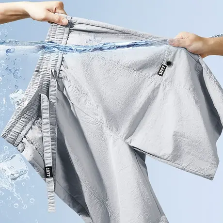 夏季薄款五分休闲短裤男士冰丝工装中裤子2024新款外穿大裤衩夏天商品大图