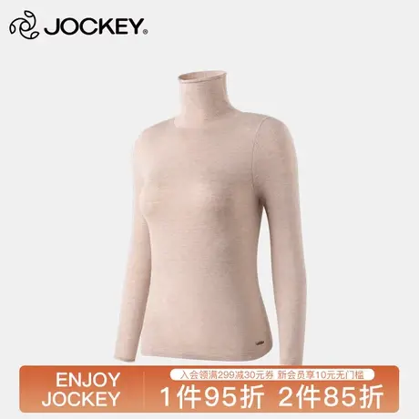 Jockey女士长袖针织衫时尚高领柔软贴身合体薄款打底衫秋季单品图片