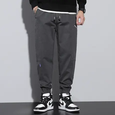 2023新款秋季长裤子男韩版潮流运动裤小脚束脚九分裤卫裤休闲百搭商品大图
