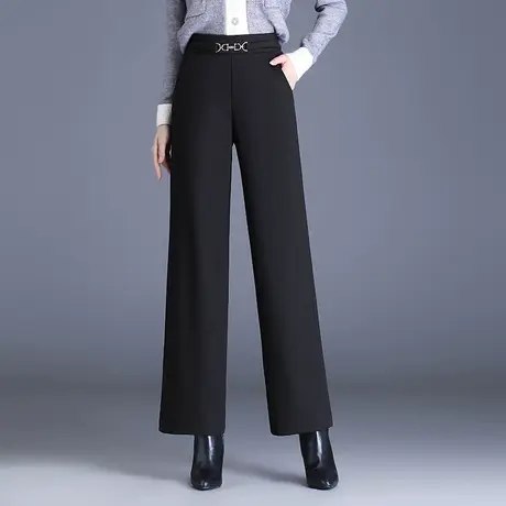 坠感显瘦阔腿裤女秋冬2023新款高腰时尚通勤西装裤气质休闲长裤子图片