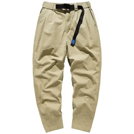 VIP休闲裤男士2023新款垂感阔腿裤百搭宽松工装九分裤子薄款潮牌商品大图