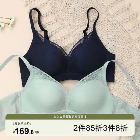 芬怡无钢圈显胸内衣女士性感小胸聚拢内衣舒适无痕蕾丝文胸EV118商品大图