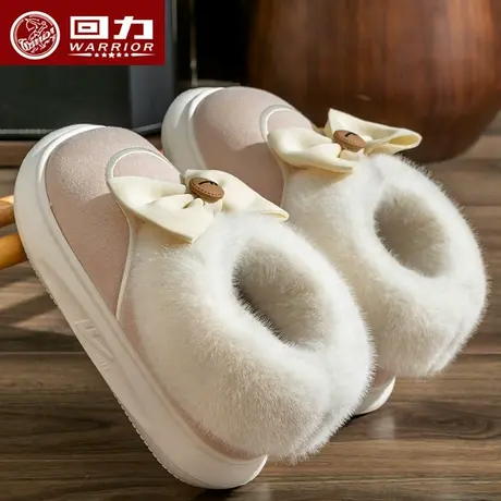回力雪地靴女冬季厚底踩屎感短筒靴子防滑加绒保暖棉鞋女士秋冬款图片