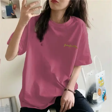 2023年新款春夏季情侣女装别致小众设计感潮ins上衣服正肩短袖t恤图片