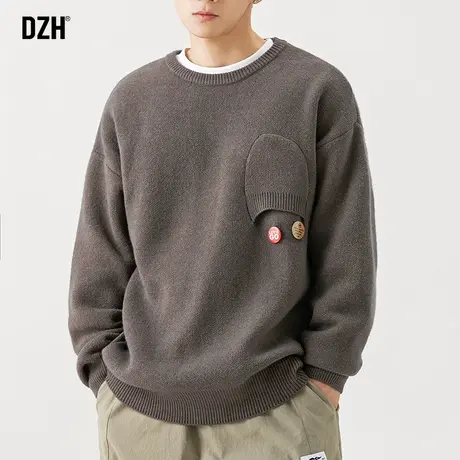 男士韩系慵懒毛衣男冬款加厚潮牌痞帅男装衣服保暖上衣针织衫外套商品大图