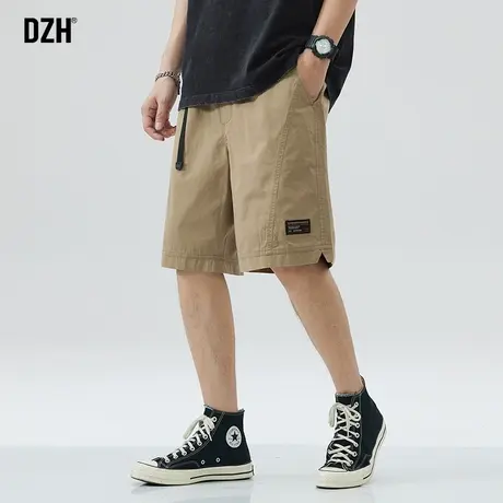 男士卡其色短裤男款夏季休闲五分裤潮牌宽松裤子2023年新款半截裤商品大图