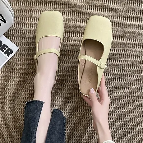 平底凉拖法式晚风玛丽珍高级感包头半拖鞋女夏外穿单鞋配裙凉鞋子商品大图