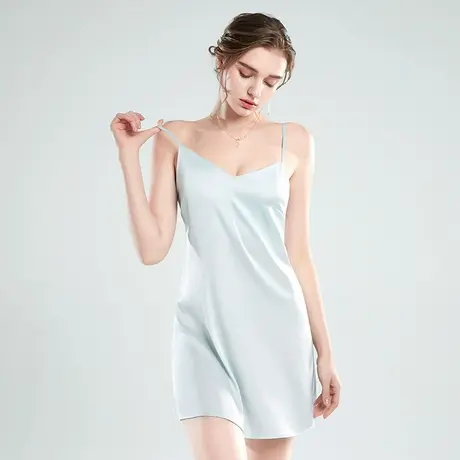 睡衣女2025年新款春夏冰丝性感睡裙高级感蕾丝纯欲吊带夏季居家服商品大图