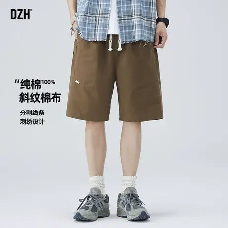 咖色短裤休闲宽松五分裤男夏季薄款裤子男士2025新款工装裤大裤衩商品大图
