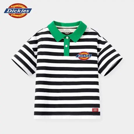 Dickies童装男童短袖t恤儿童夏季条纹polo衫男孩夏款休闲半袖薄A商品大图