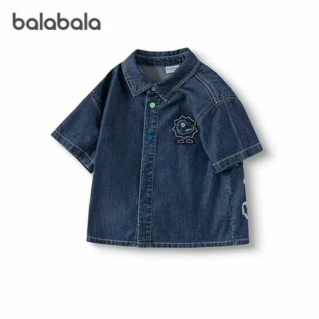 【商场同款】巴拉巴拉童装儿童牛仔衬衫男童上衣凉感2025夏季新款图片