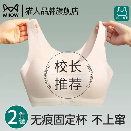 猫人少女内衣文胸二三阶段初高中学生青春发育期固定杯女大童背心图片